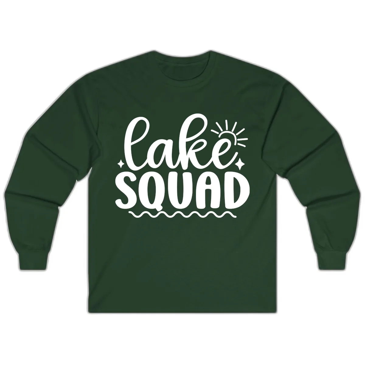 Lake Squad Summer Vibes Apparel Long Sleeve in Forest Green