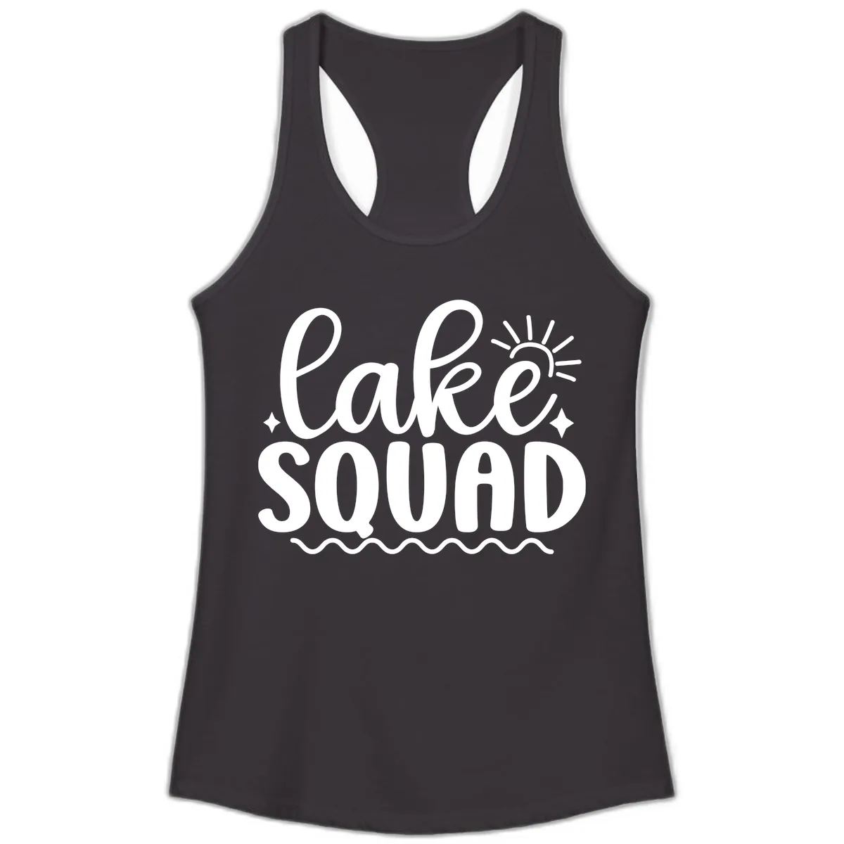 Lake Squad Summer Vibes Apparel Ladies Tank in Black