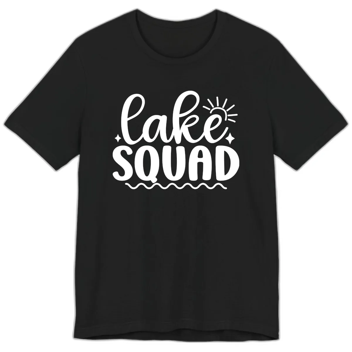 Lake Squad Summer Vibes Apparel Premium T-Shirt in Black