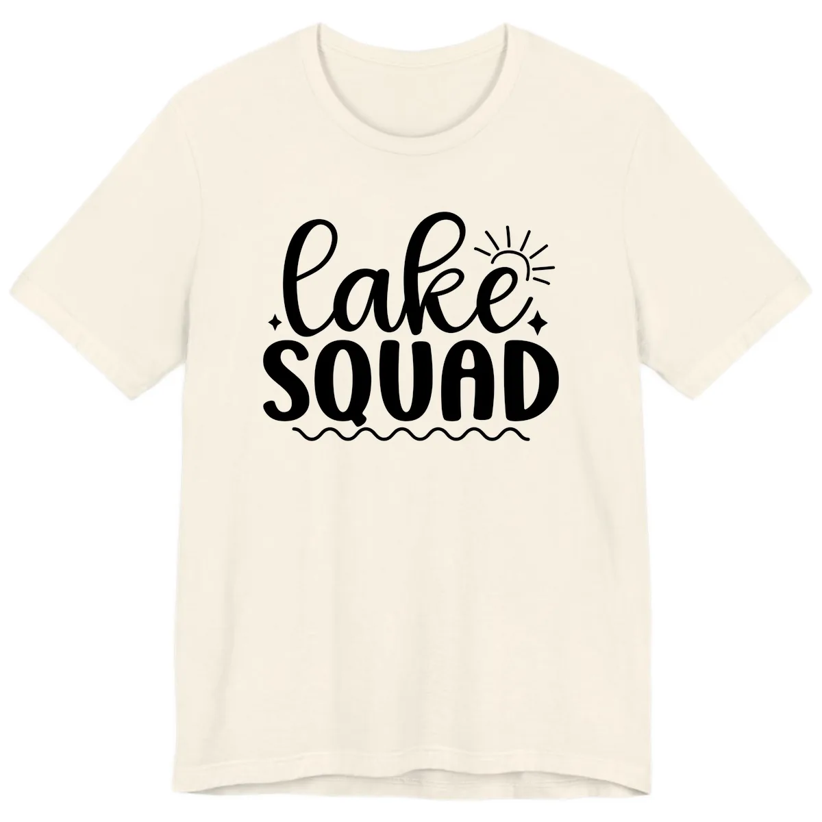 Lake Squad Summer Vibes Apparel Premium T-Shirt in Natural