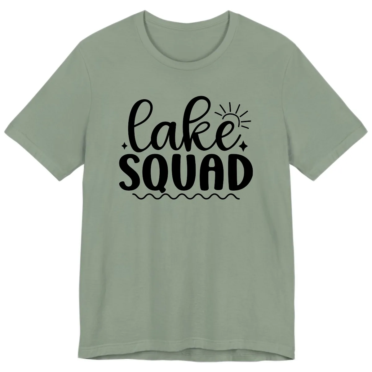 Lake Squad Summer Vibes Apparel Premium T-Shirt in Sage