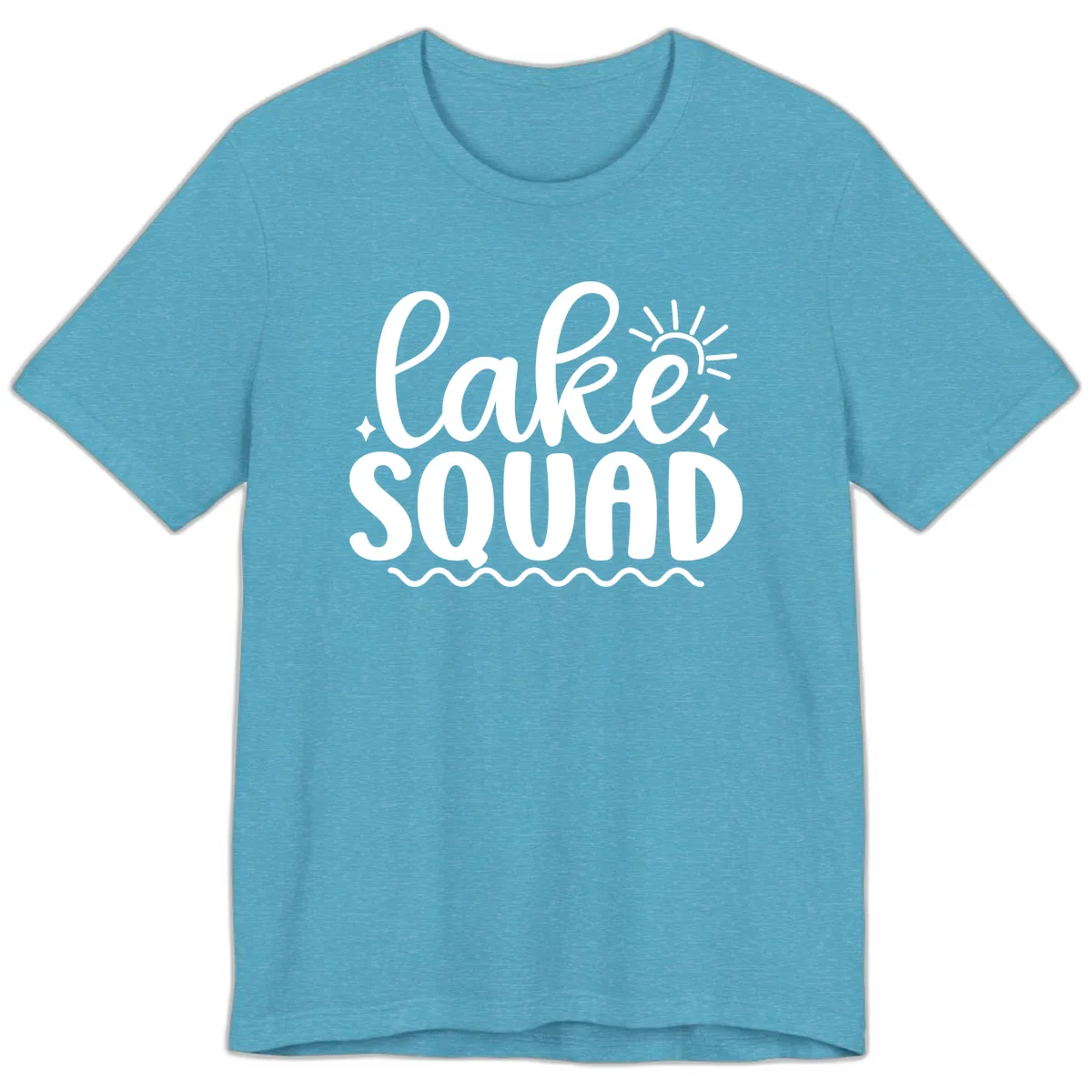 Lake Squad Summer Vibes Apparel Premium T-Shirt in Heather Aqua