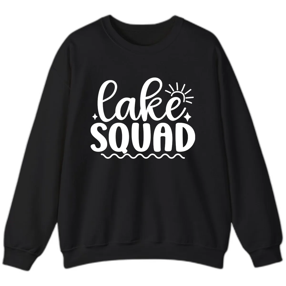 Lake Squad Summer Vibes Apparel Sweatshirt in Black