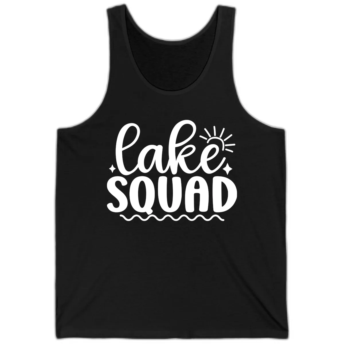Lake Squad Summer Vibes Apparel Tank in Black