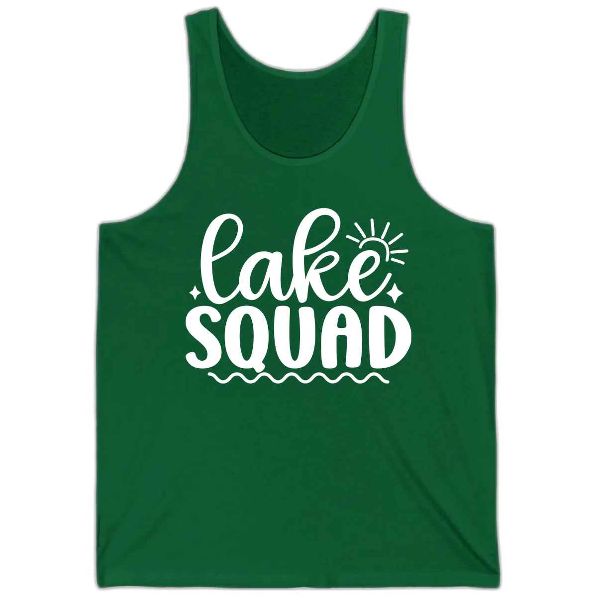 Lake Squad Summer Vibes Apparel Tank in Kelly
