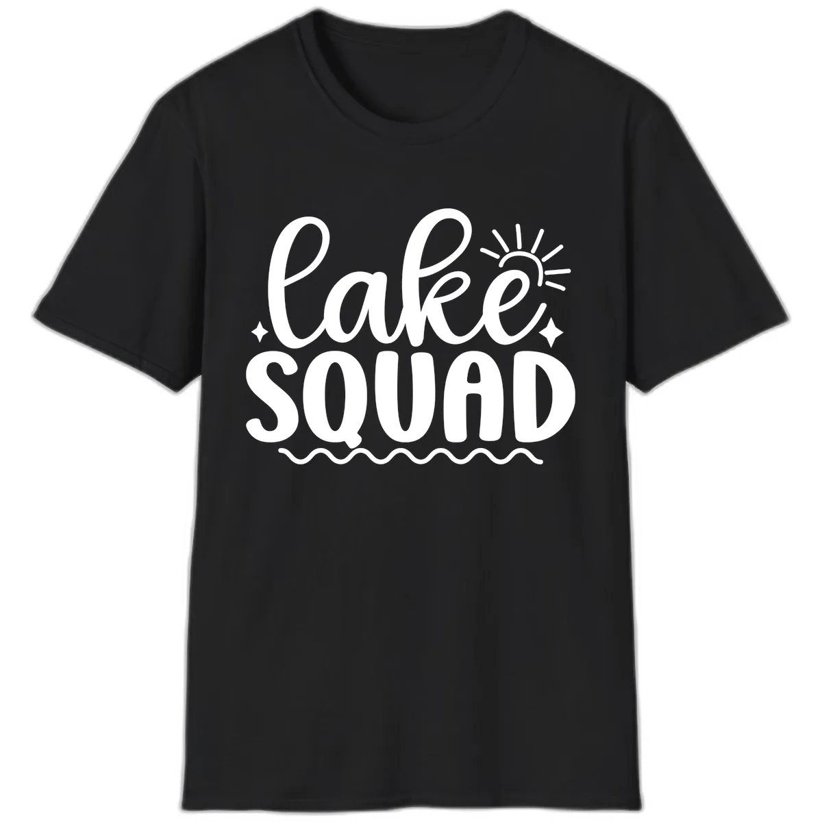 Lake Squad Summer Vibes Apparel T-Shirt in Black