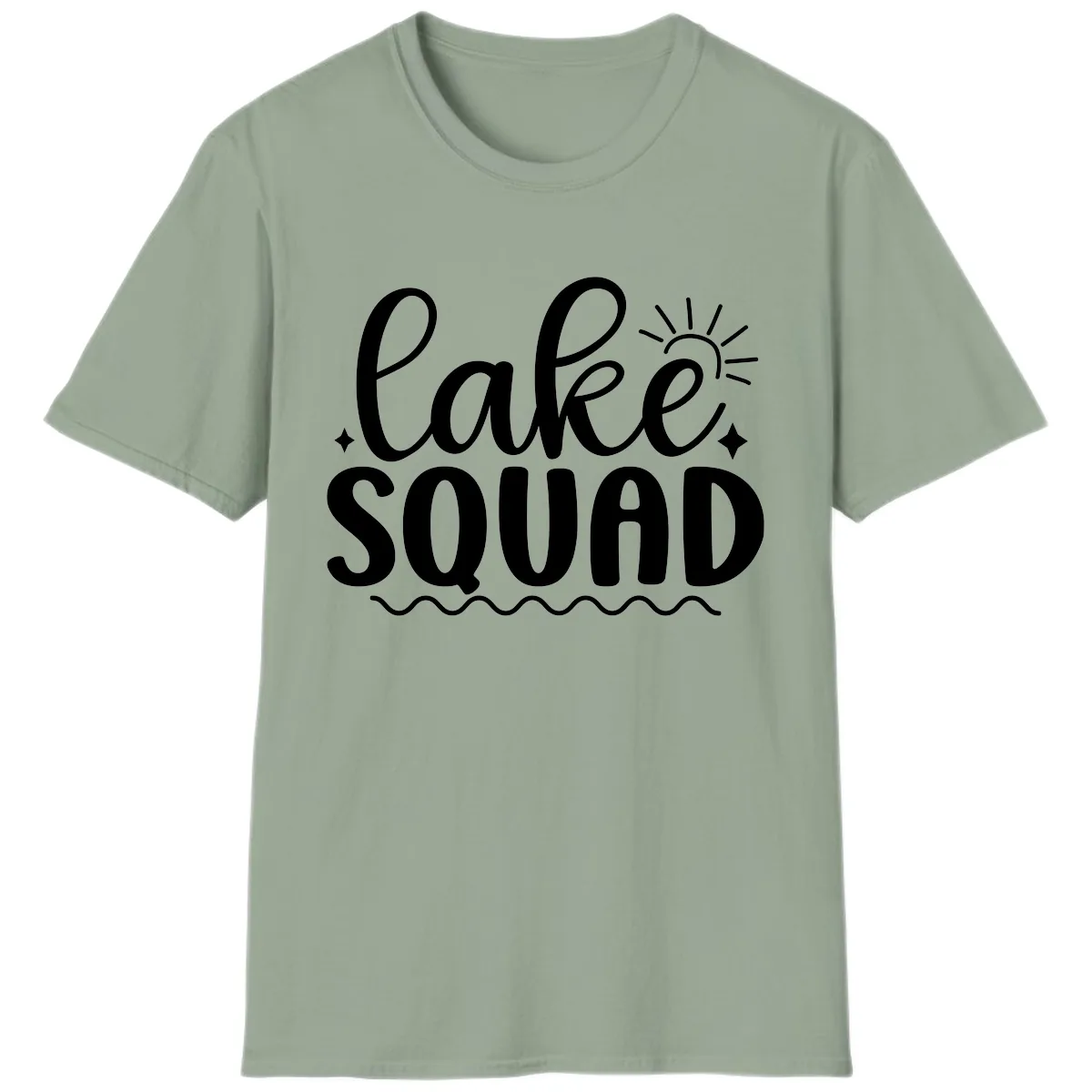 Lake Squad Summer Vibes Apparel T-Shirt in Sage