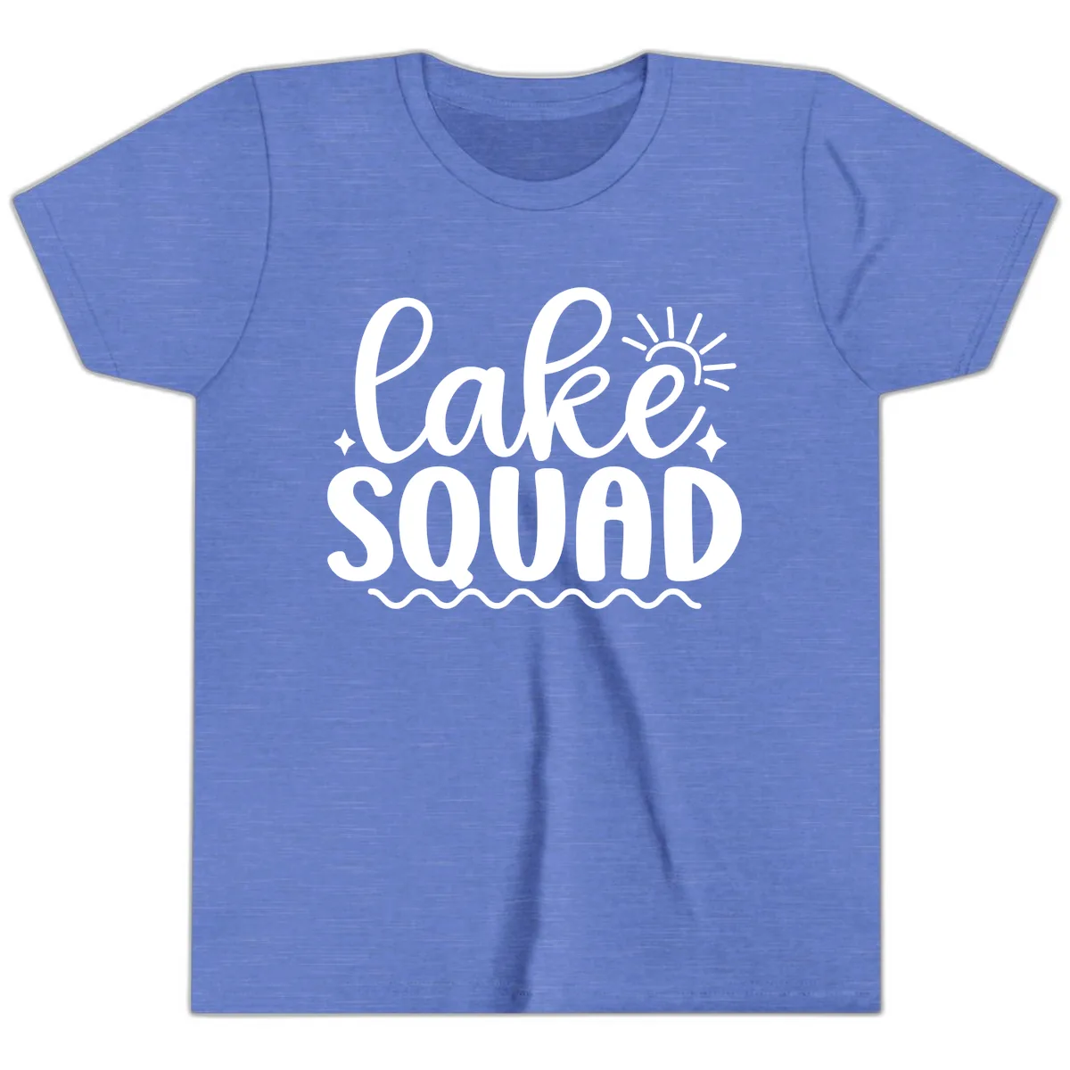 Lake Squad Summer Vibes Apparel Youth T-Shirt in Heather Columbia Blue