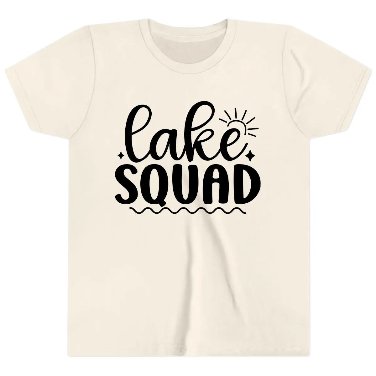 Lake Squad Summer Vibes Apparel Youth T-Shirt in Natural