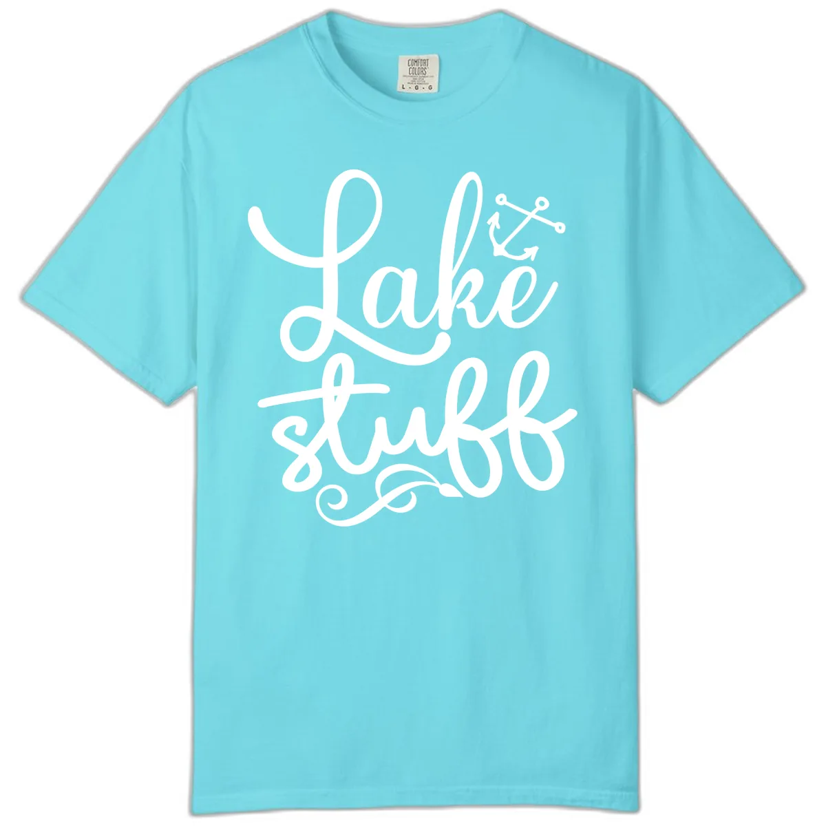Lake Stuff Anchor Design Comfort Color in Lagoon Blue