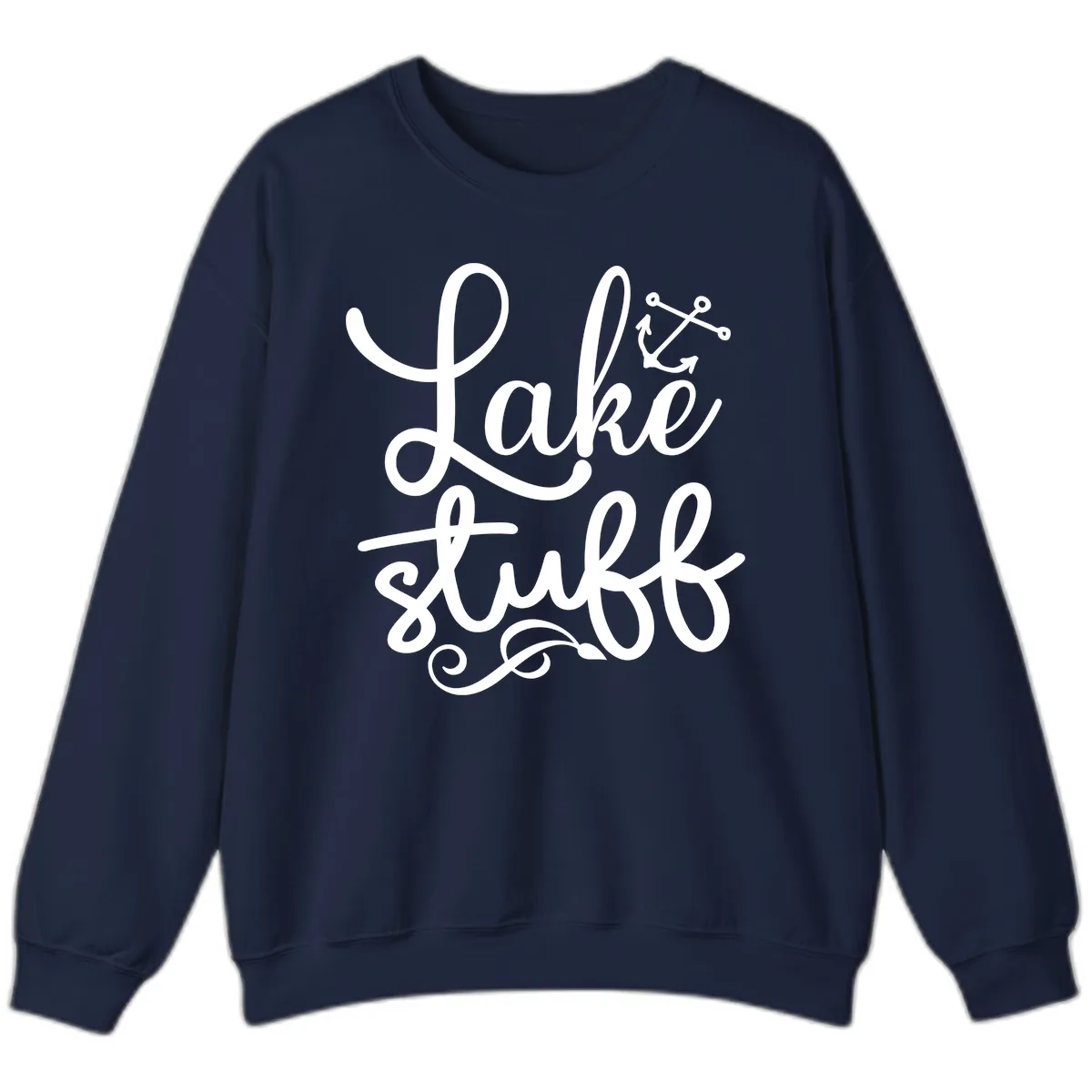 Lake Stuff Anchor Design Sweatshirt in Navy