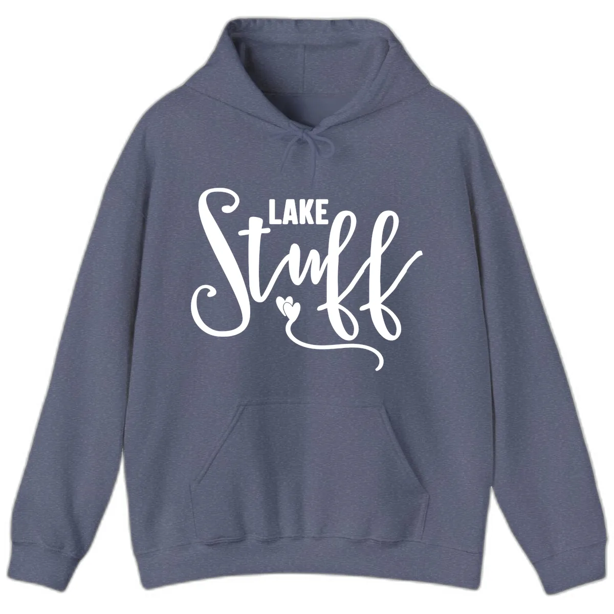 Lake Stuff Hoodie in Heather Navy