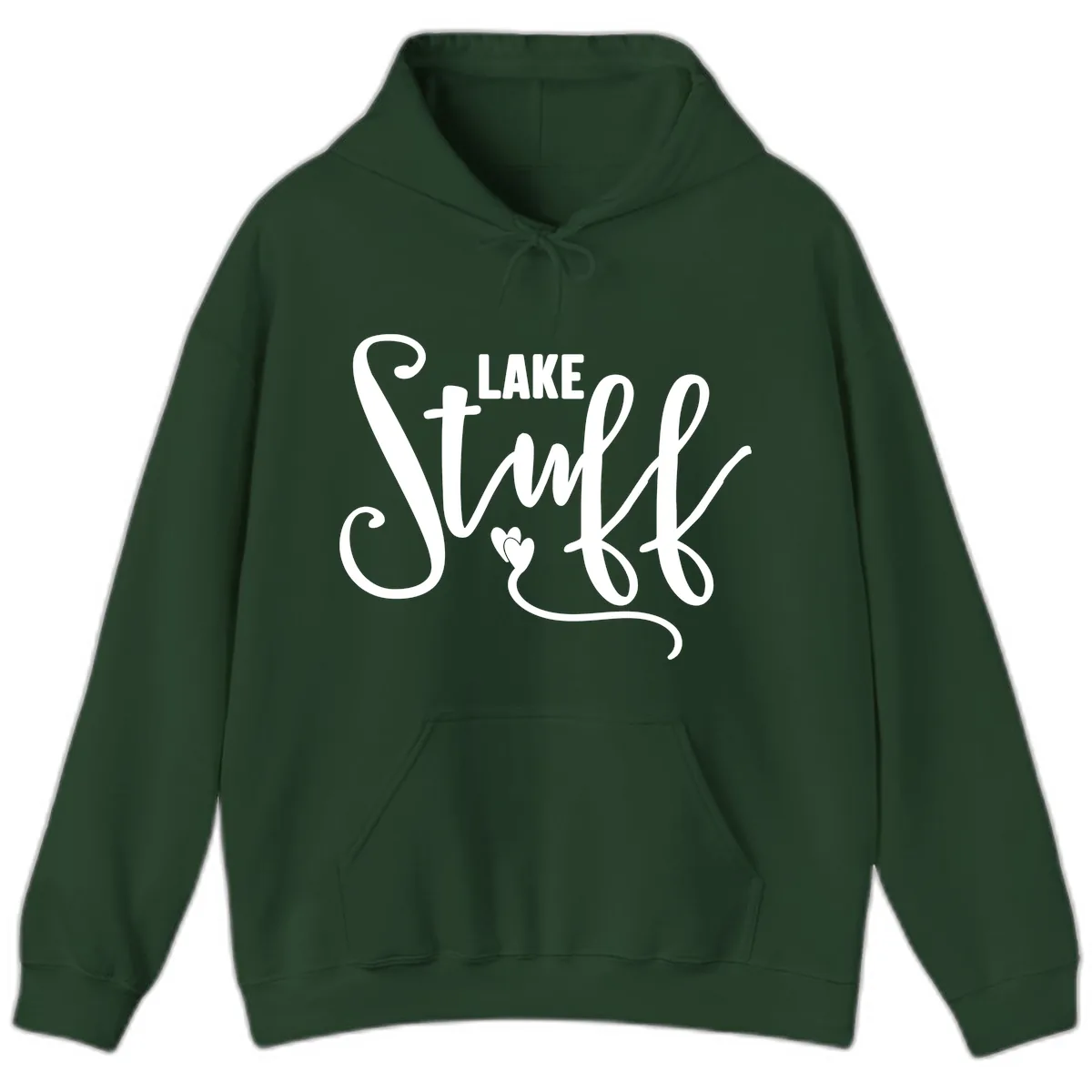 Lake Stuff Hoodie in Forest Green
