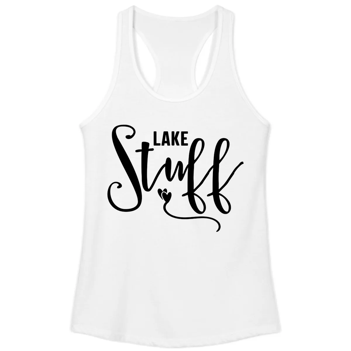 Lake Stuff Ladies Tank in White