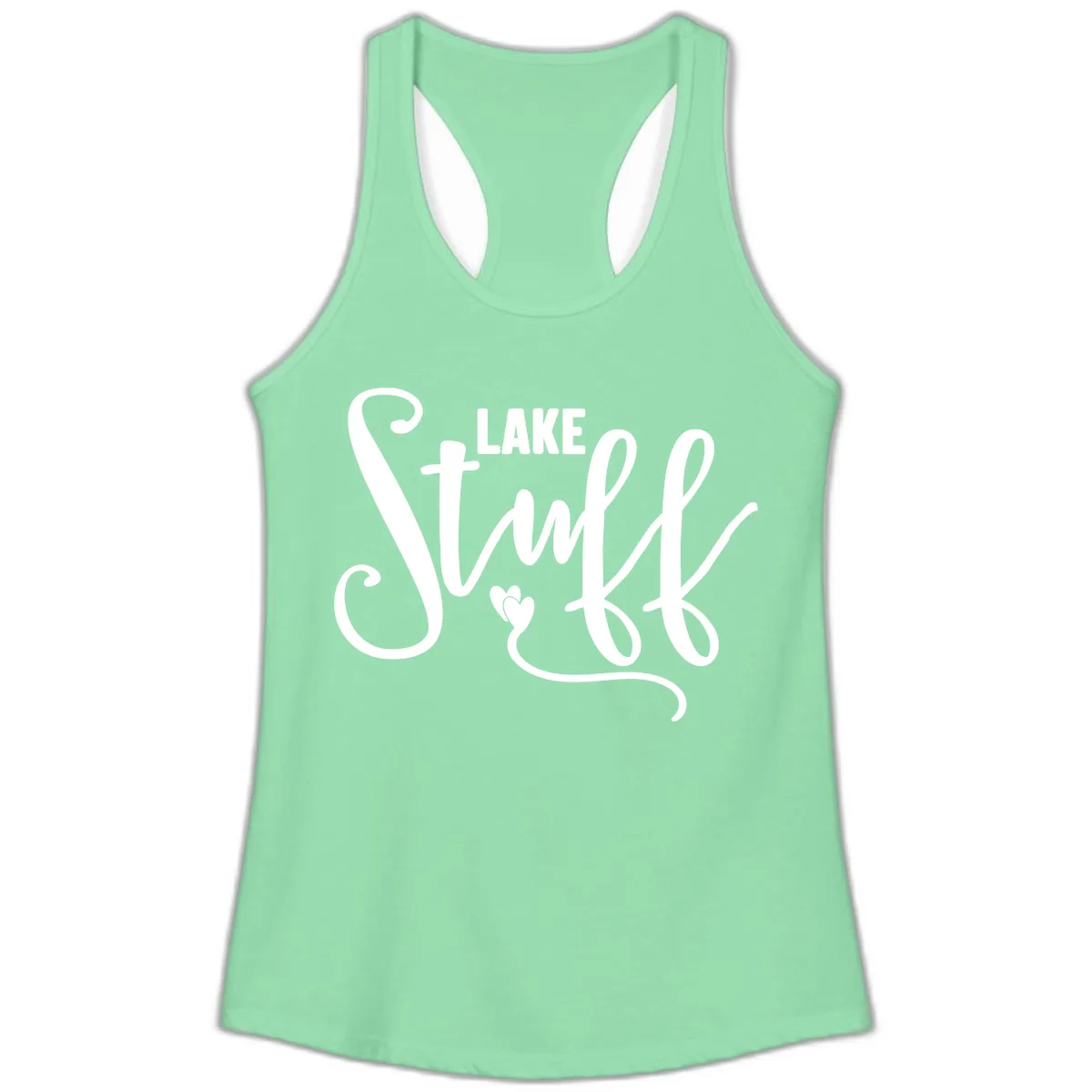 Lake Stuff Ladies Tank in Solid Mint