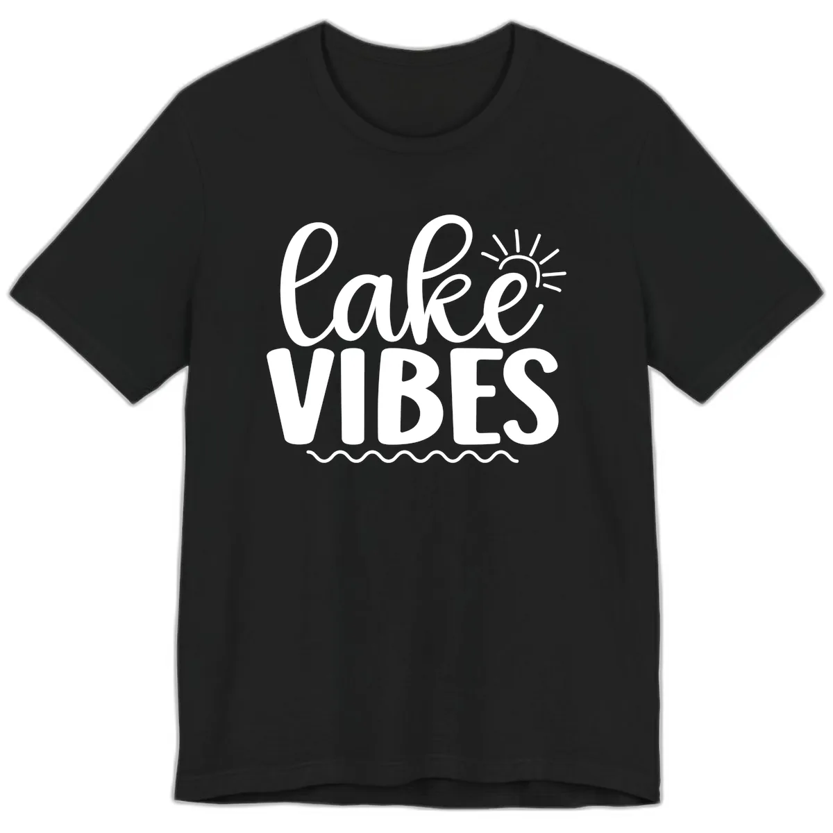 Lake Vibes Lake Day Apparel Premium T-Shirt in Black