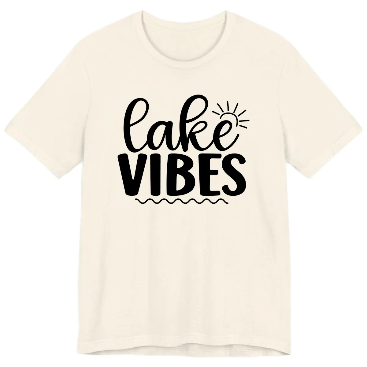 Lake Vibes Lake Day Apparel Premium T-Shirt in Natural