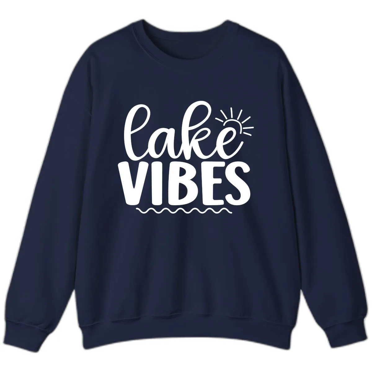 Lake Vibes Lake Day Apparel Sweatshirt in Navy