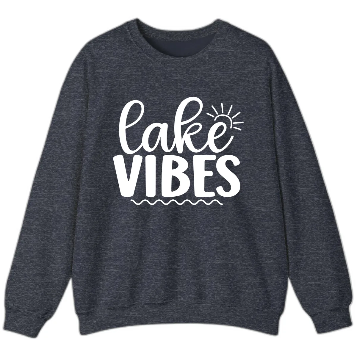 Lake Vibes Lake Day Apparel Sweatshirt in Heather Sport Dark Navy