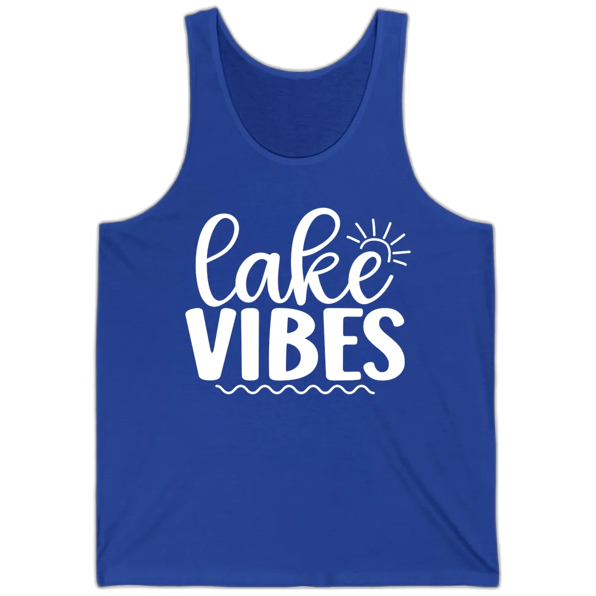 Lake Vibes Lake Day Apparel Tank in True Royal