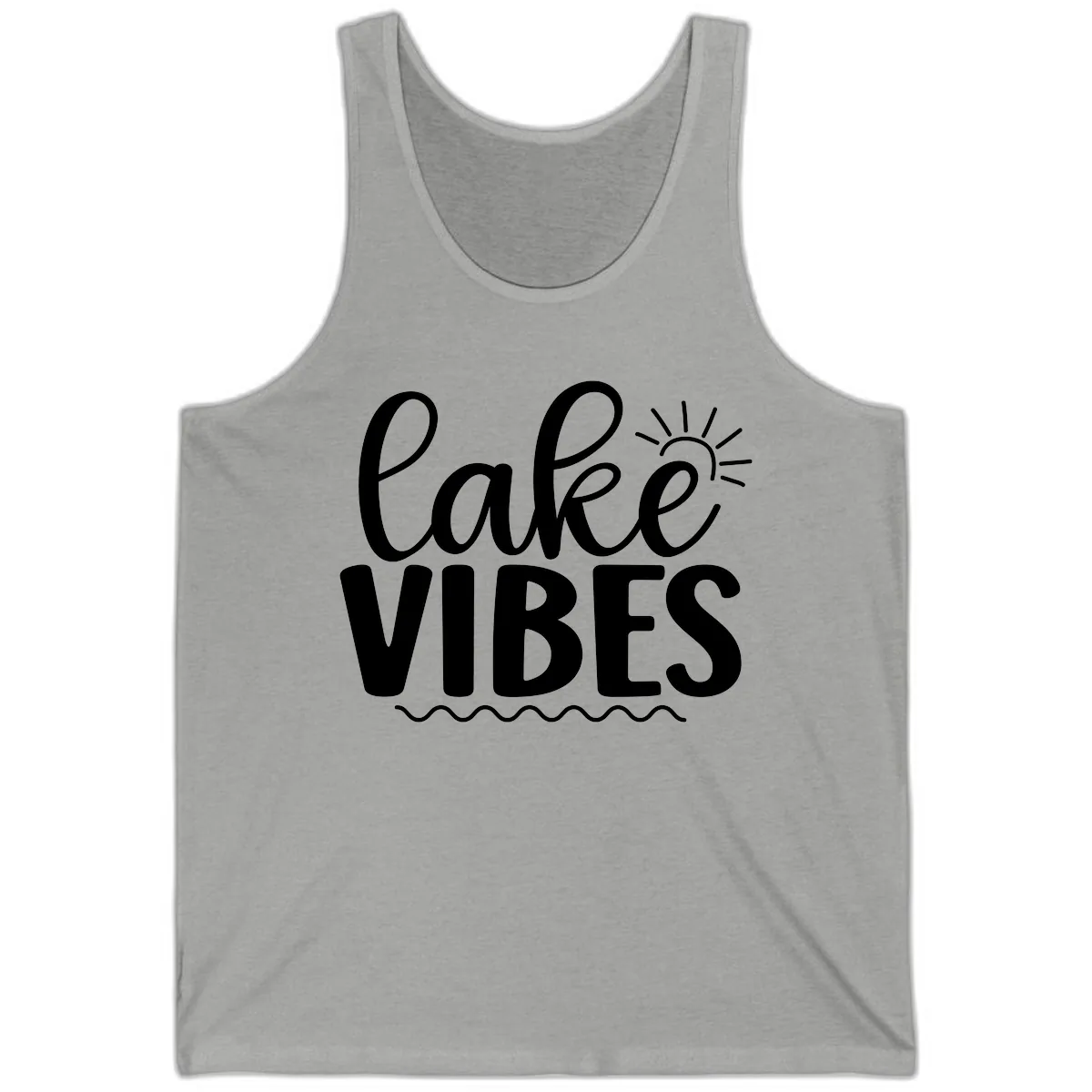 Lake Vibes Lake Day Apparel Tank in Athletic Heather