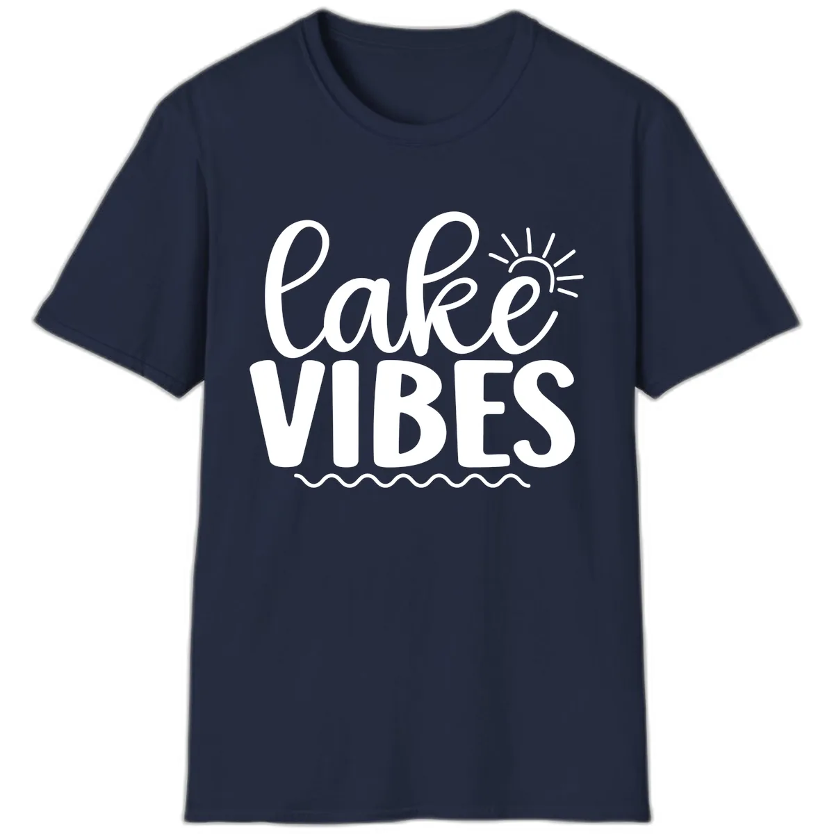 Lake Vibes Lake Day Apparel T-Shirt in Navy