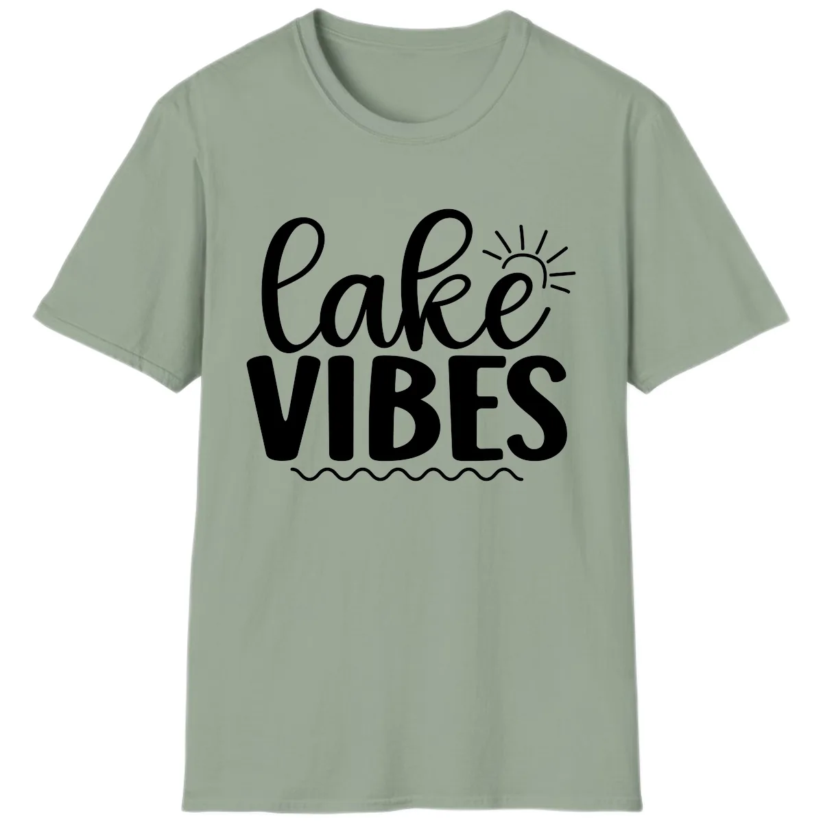 Lake Vibes Lake Day Apparel T-Shirt in Sage