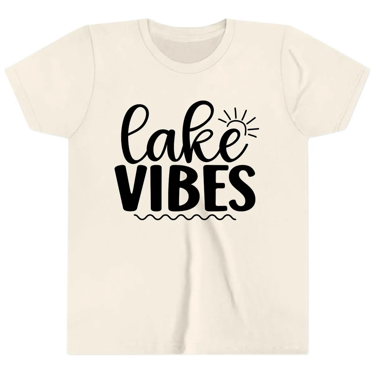 Lake Vibes Lake Day Apparel Youth T-Shirt in Natural