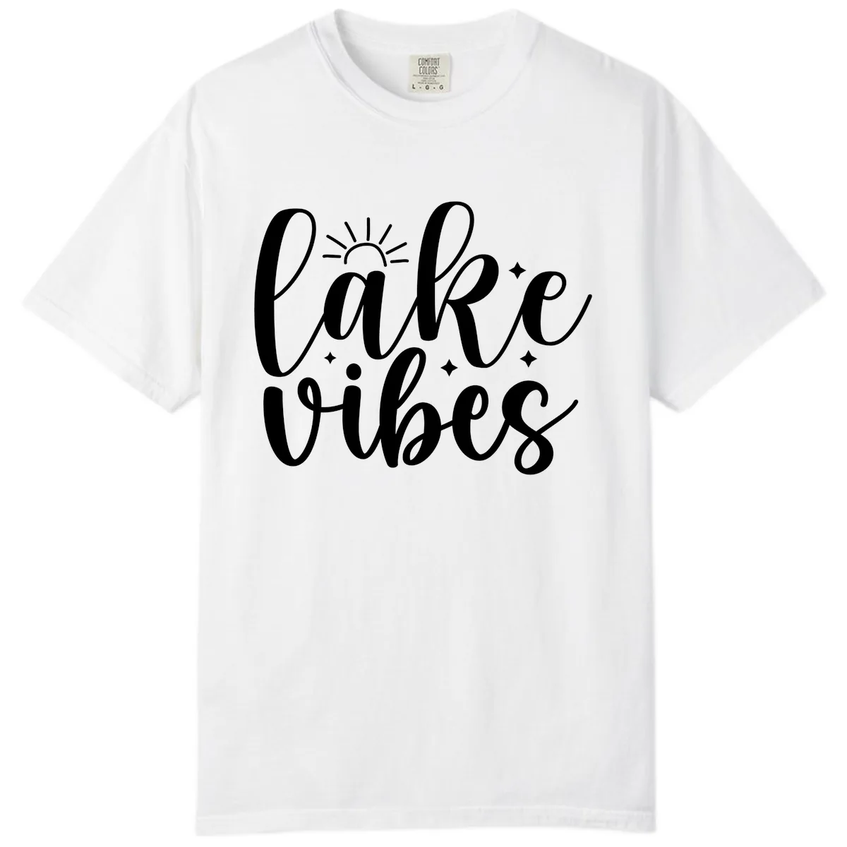 Lake Vibes Script Design Comfort Color in White