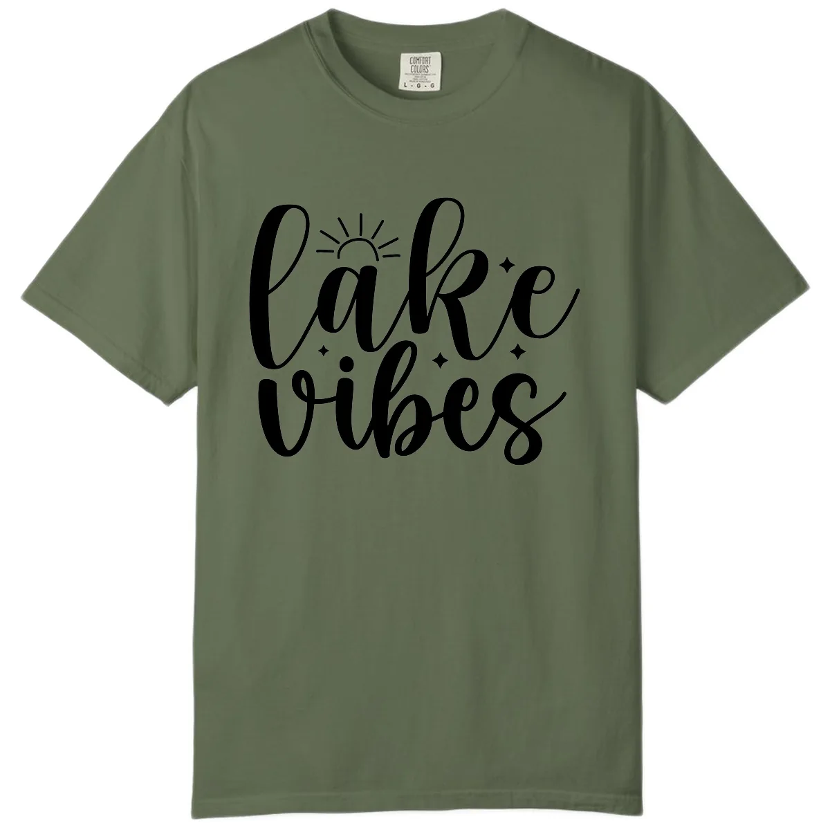 Lake Vibes Script Design Comfort Color in Sage