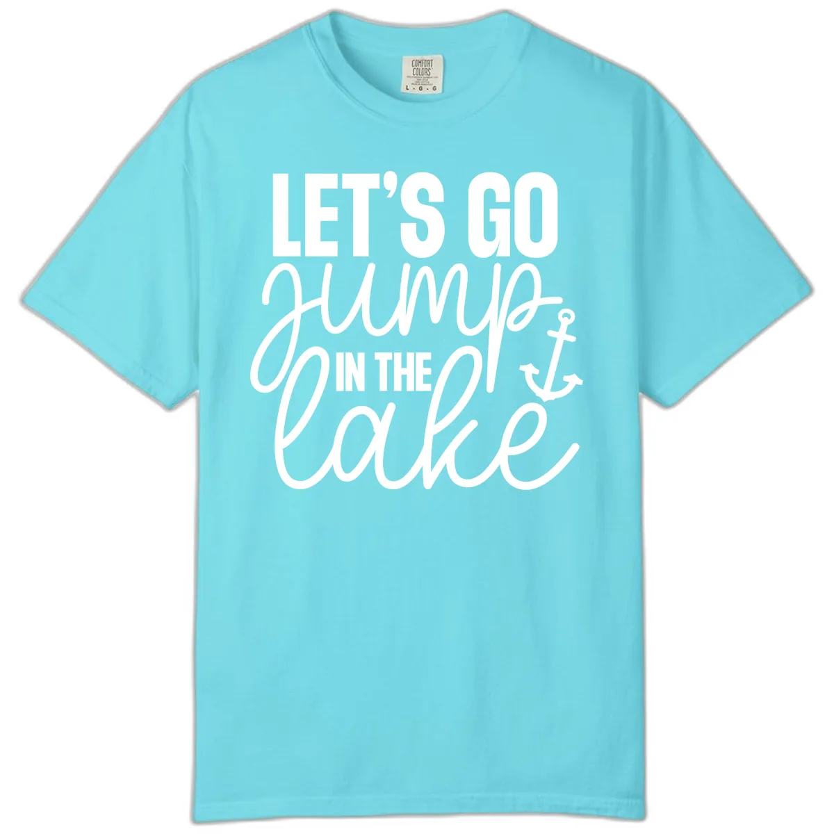 Let's Go Jump In The Lake Comfort Color in Lagoon Blue