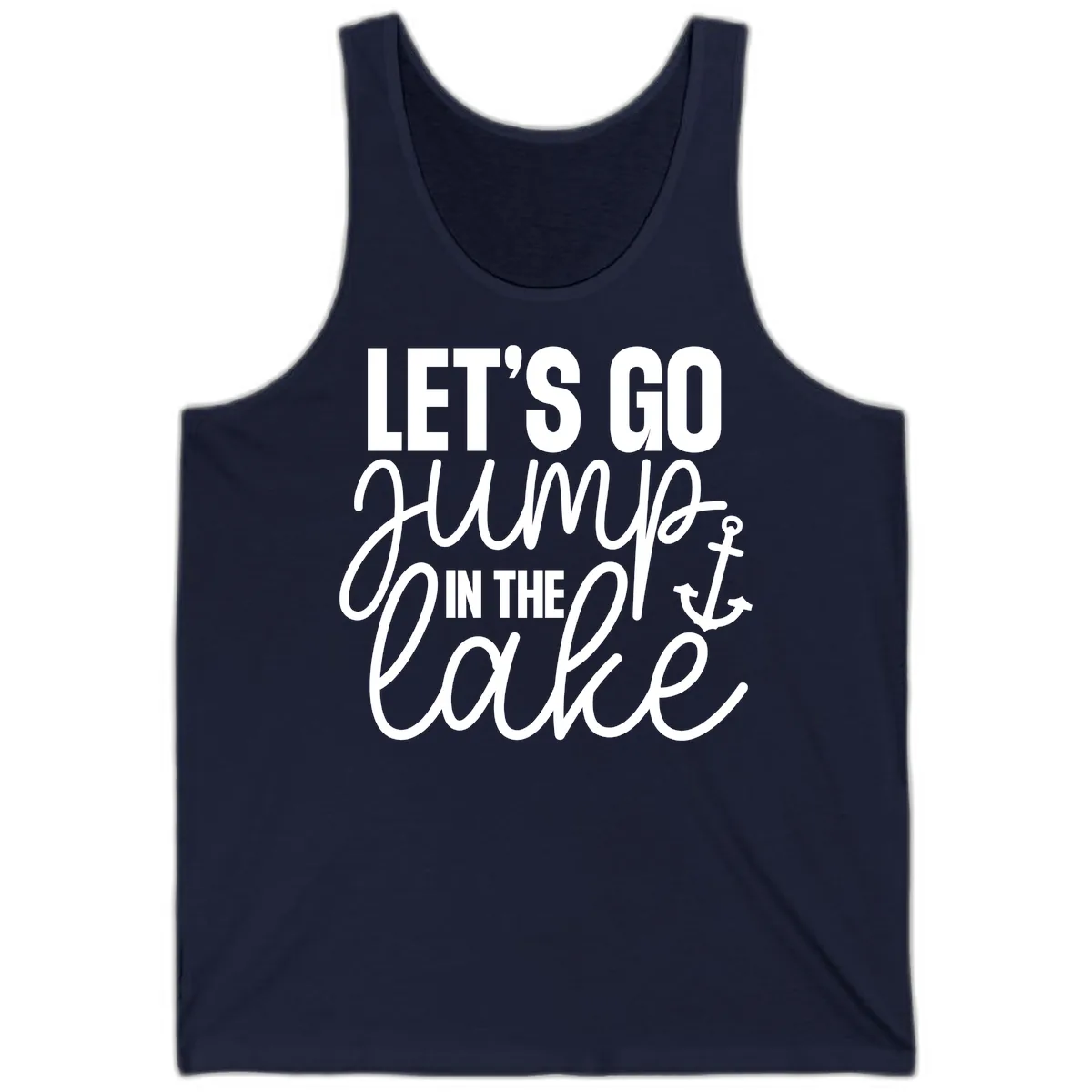 Let's Go Jump In The Lake Tank in Navy