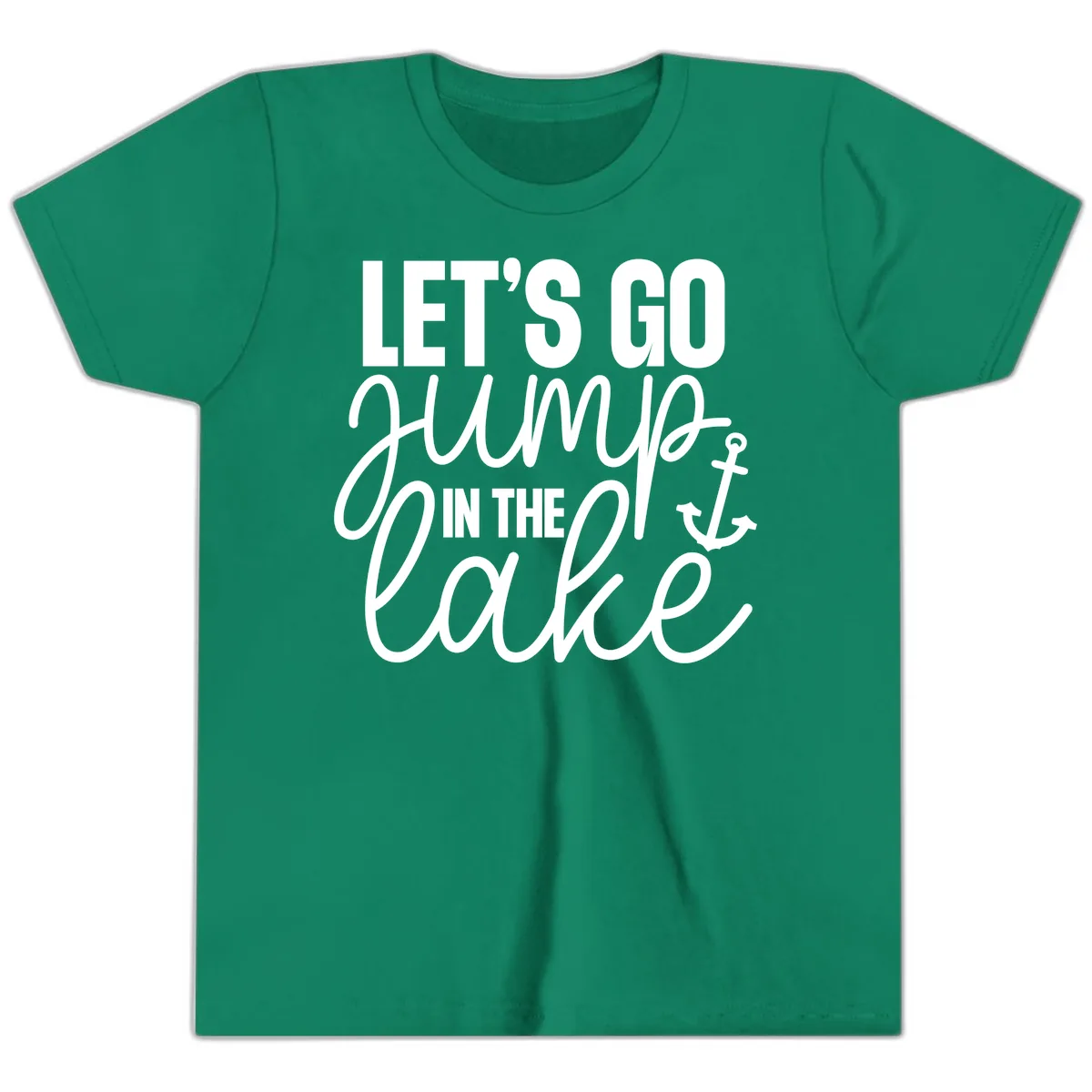 Let's Go Jump In The Lake Youth T-Shirt in Kelly