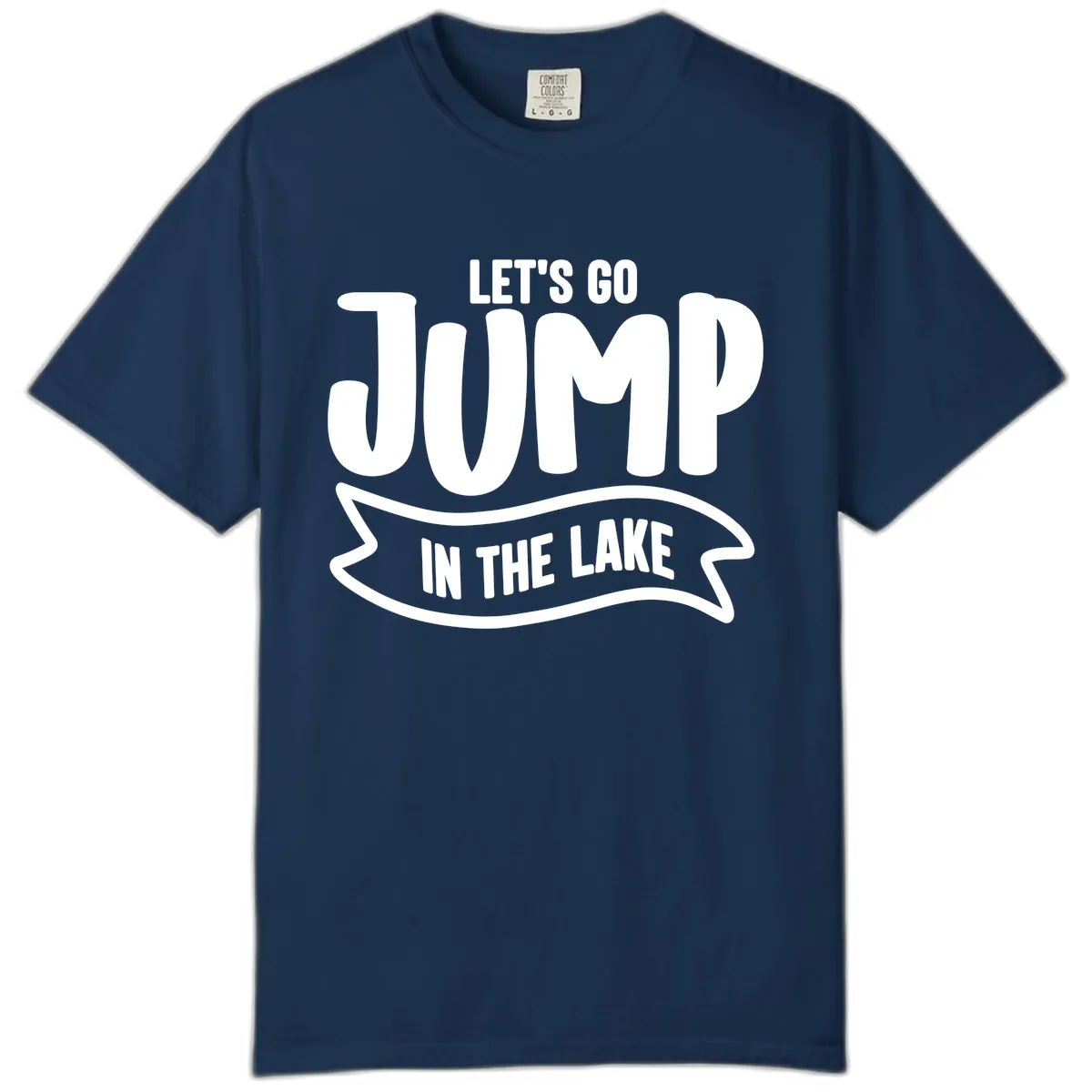 Let's Go Jump In The Lake Design Comfort Color in Navy