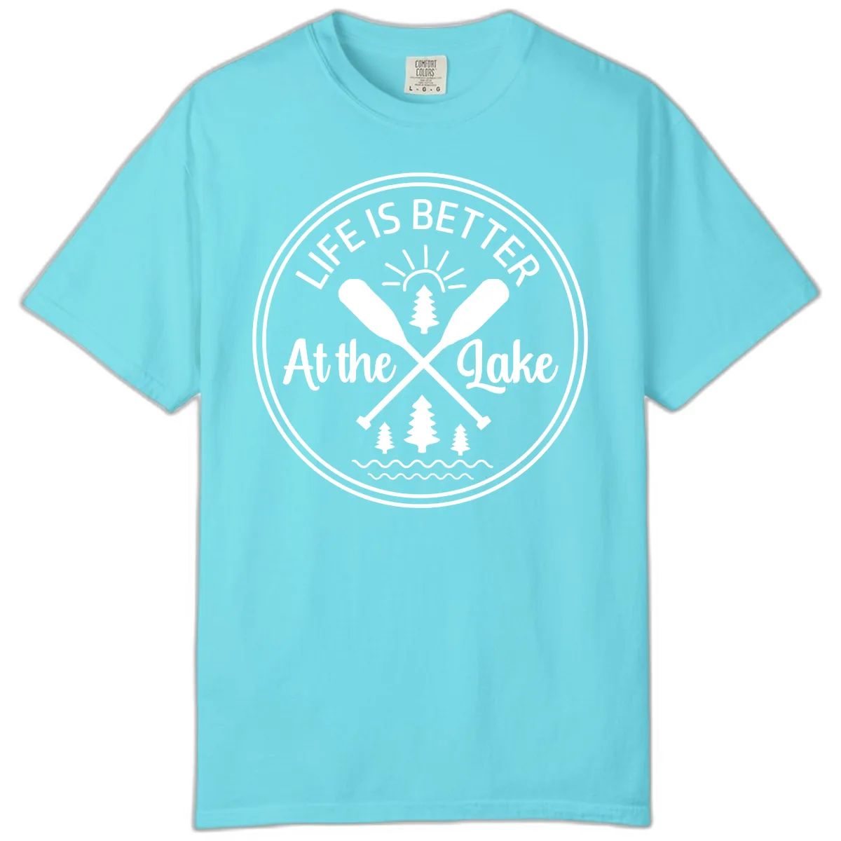 Life Is Better At The Lake Design Comfort Color in Lagoon Blue