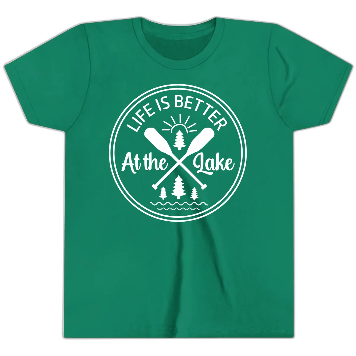 Life Is Better At The Lake Design Youth T-Shirt in Kelly