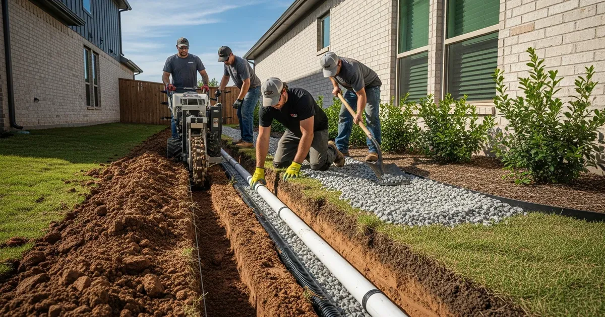 Cost of French Drain Installation in Denton County