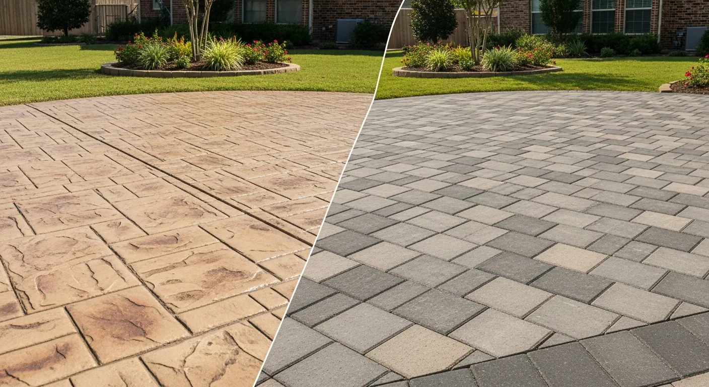 Stamped Concrete vs Pavers in McKinney: Which Is Better?