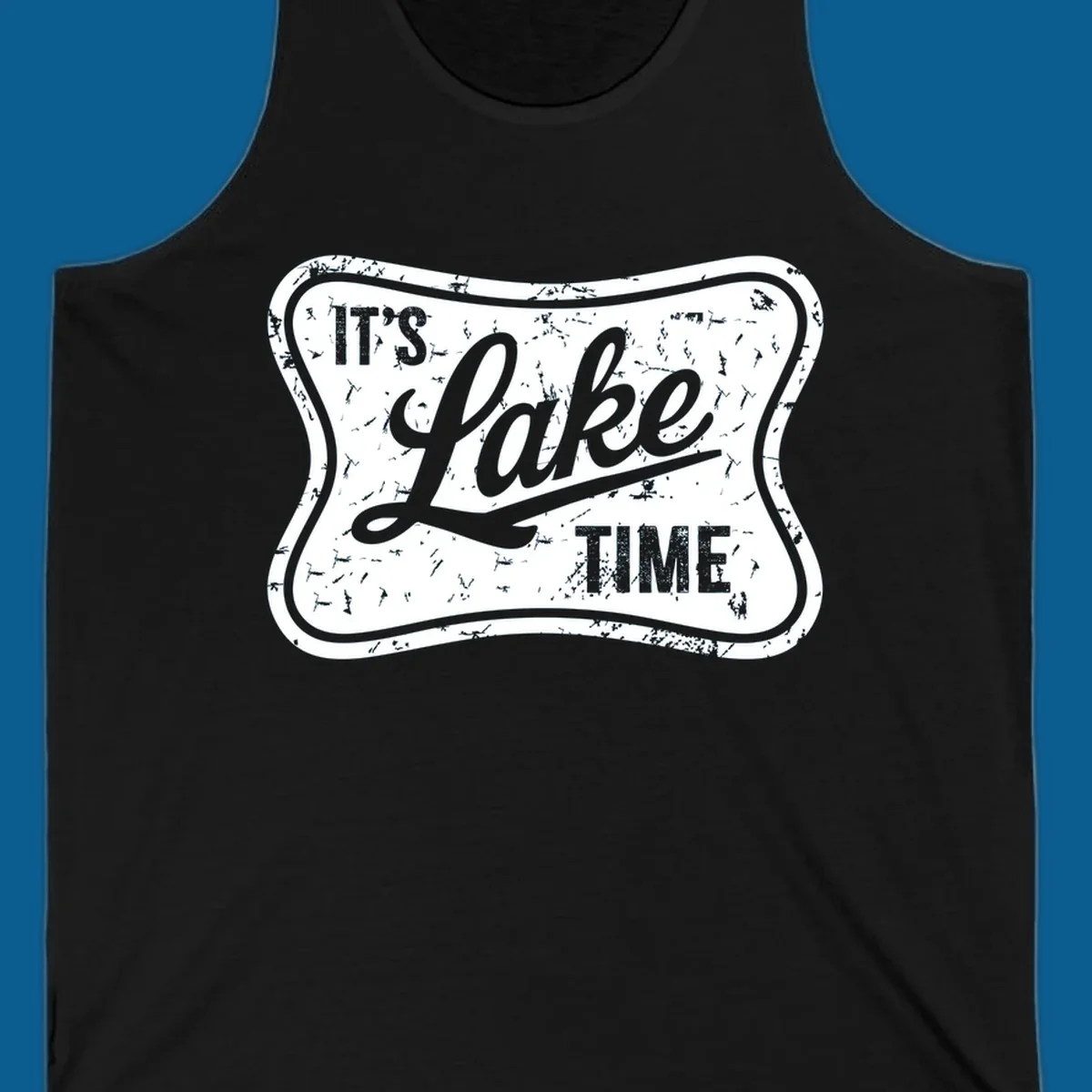 It's Lake Time retro sign graphic