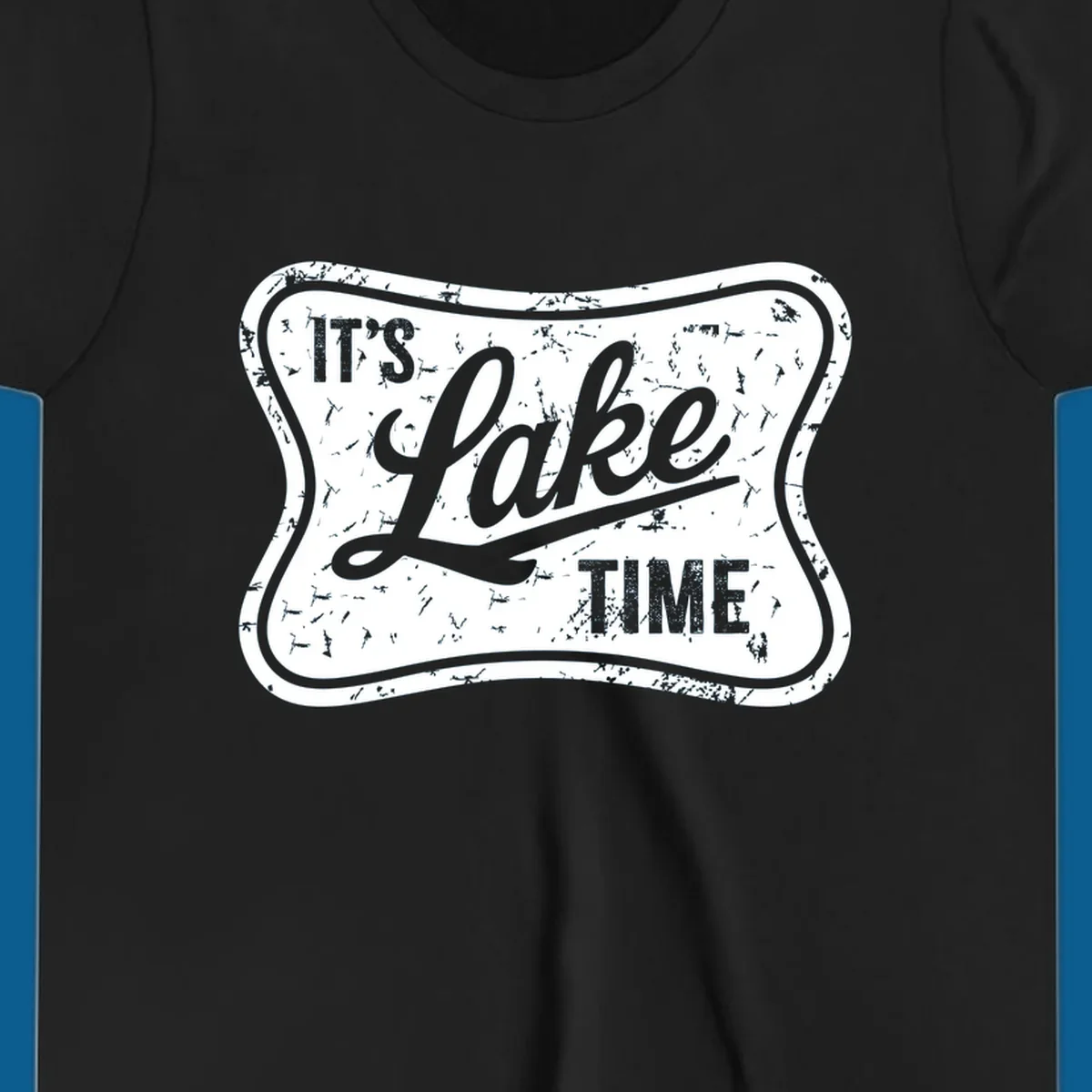 It's Lake Time retro sign graphic