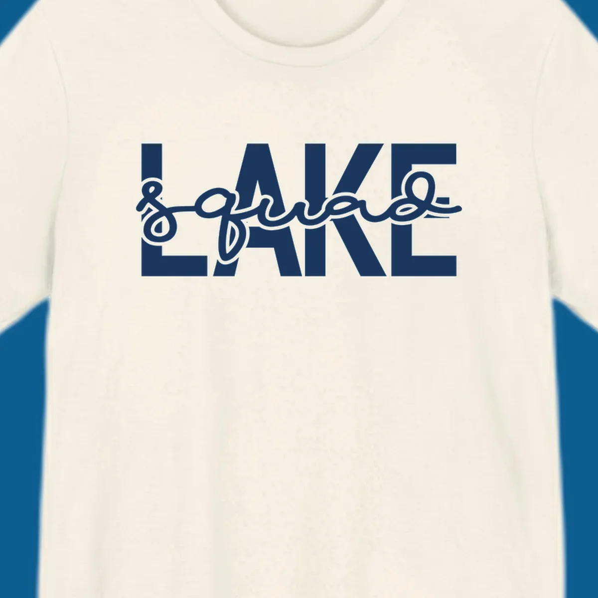Lake Squad typography design featuring bold LAKE and script squad.
