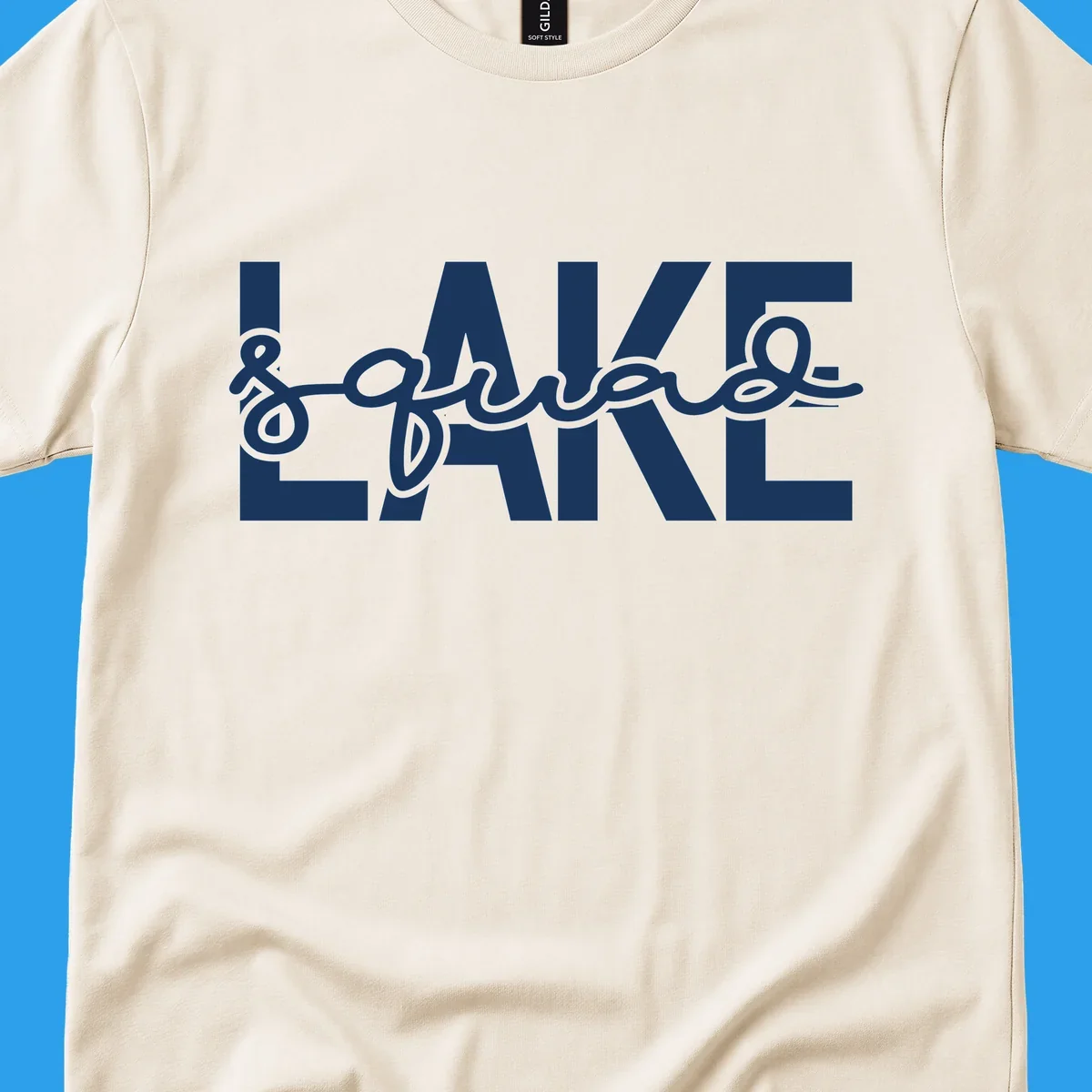 Lake Squad typography design featuring bold LAKE and script squad.