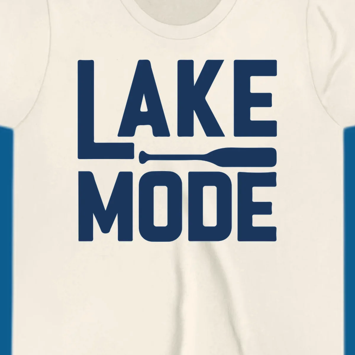White text and paddle graphic that says LAKE MODE, representing lake-mode-paddle.