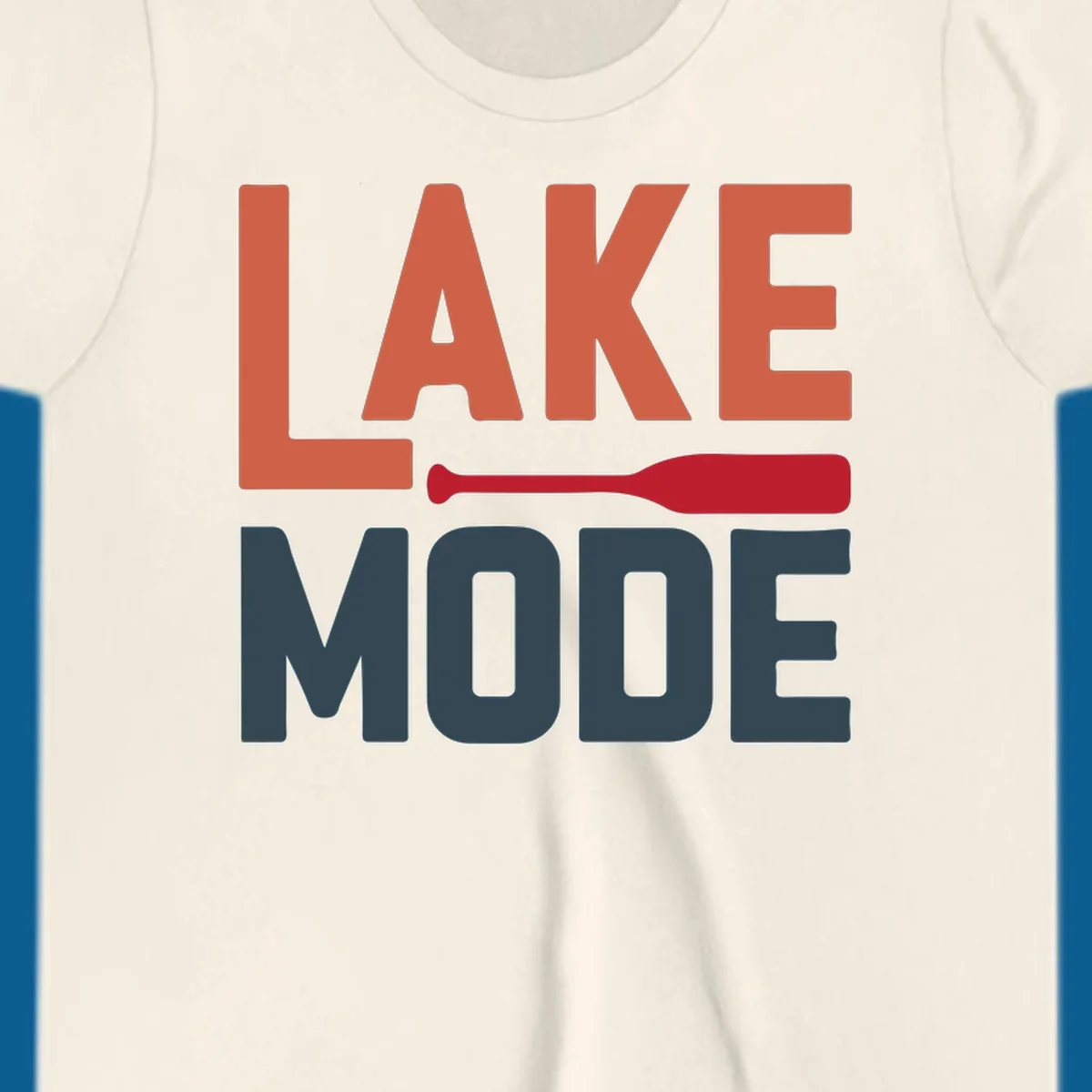 Lake Mode text with a paddle graphic, a lifestyle design for lake enthusiasts.