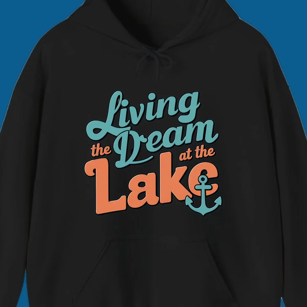 Living the Dream at the Lake text and anchor graphic. lake-life-dream