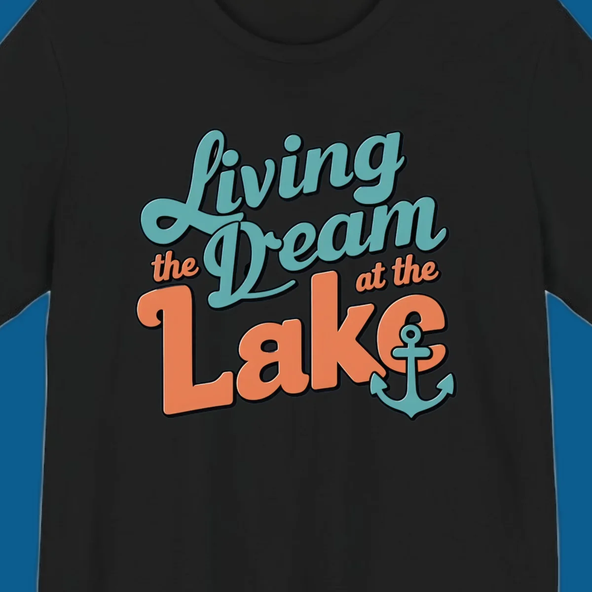 Living the Dream at the Lake text and anchor graphic. lake-life-dream