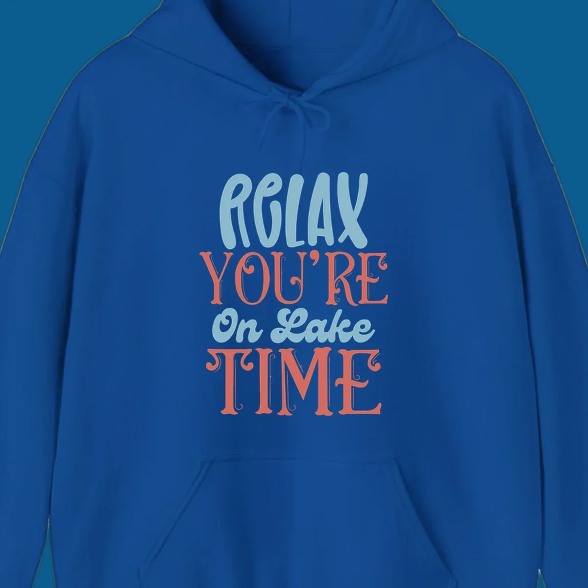 Relax You're On Lake Time retro typography design