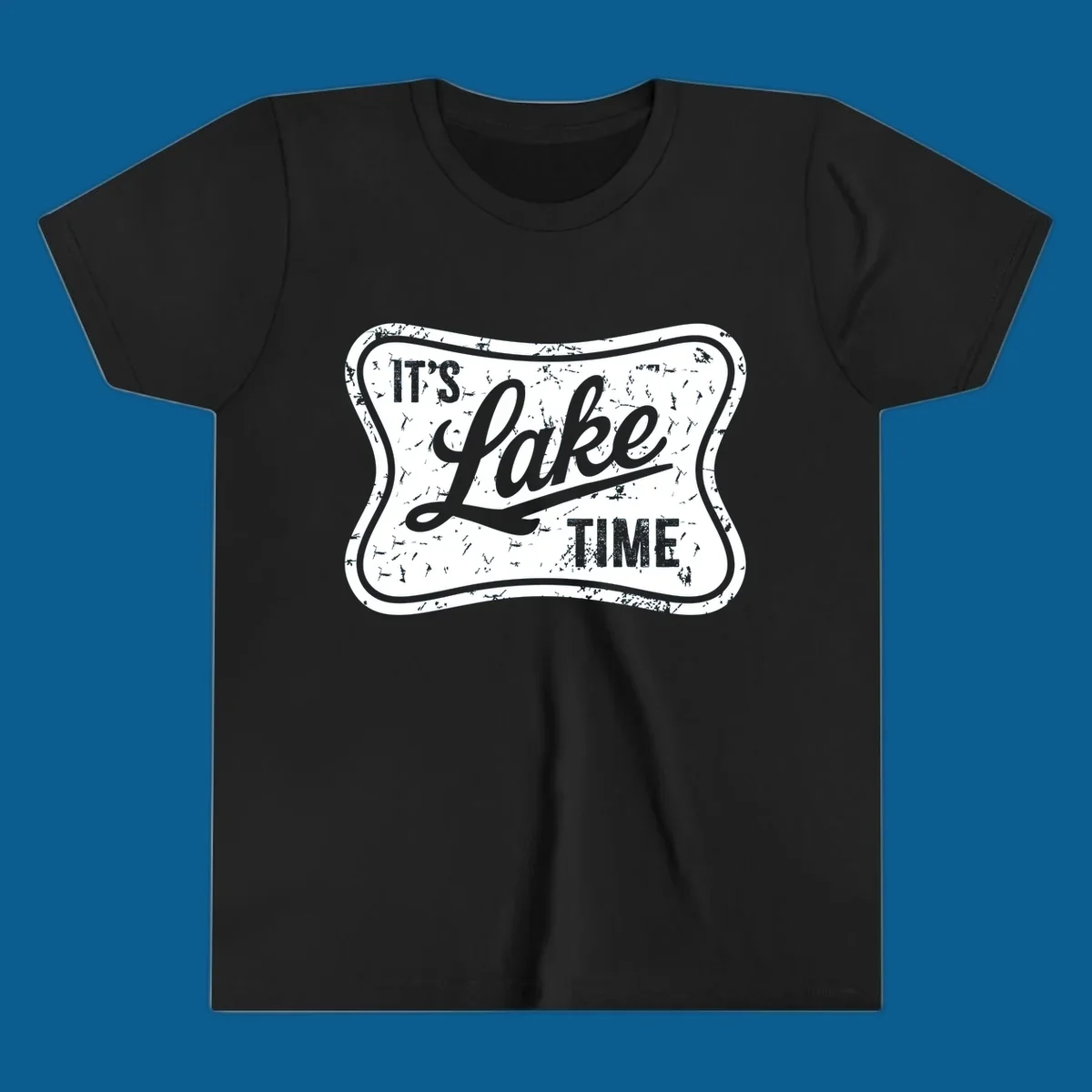 It's Lake Time retro sign graphic