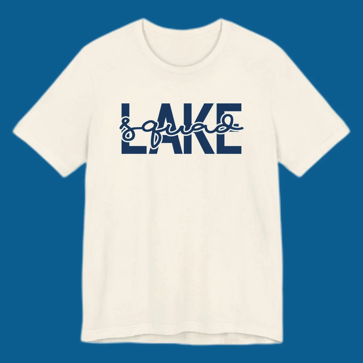 Lake Squad typography design featuring bold LAKE and script squad.