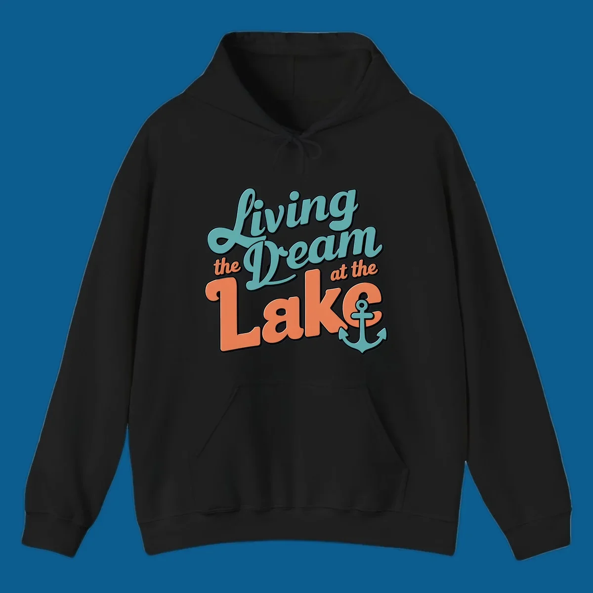 Living the Dream at the Lake text and anchor graphic. lake-life-dream